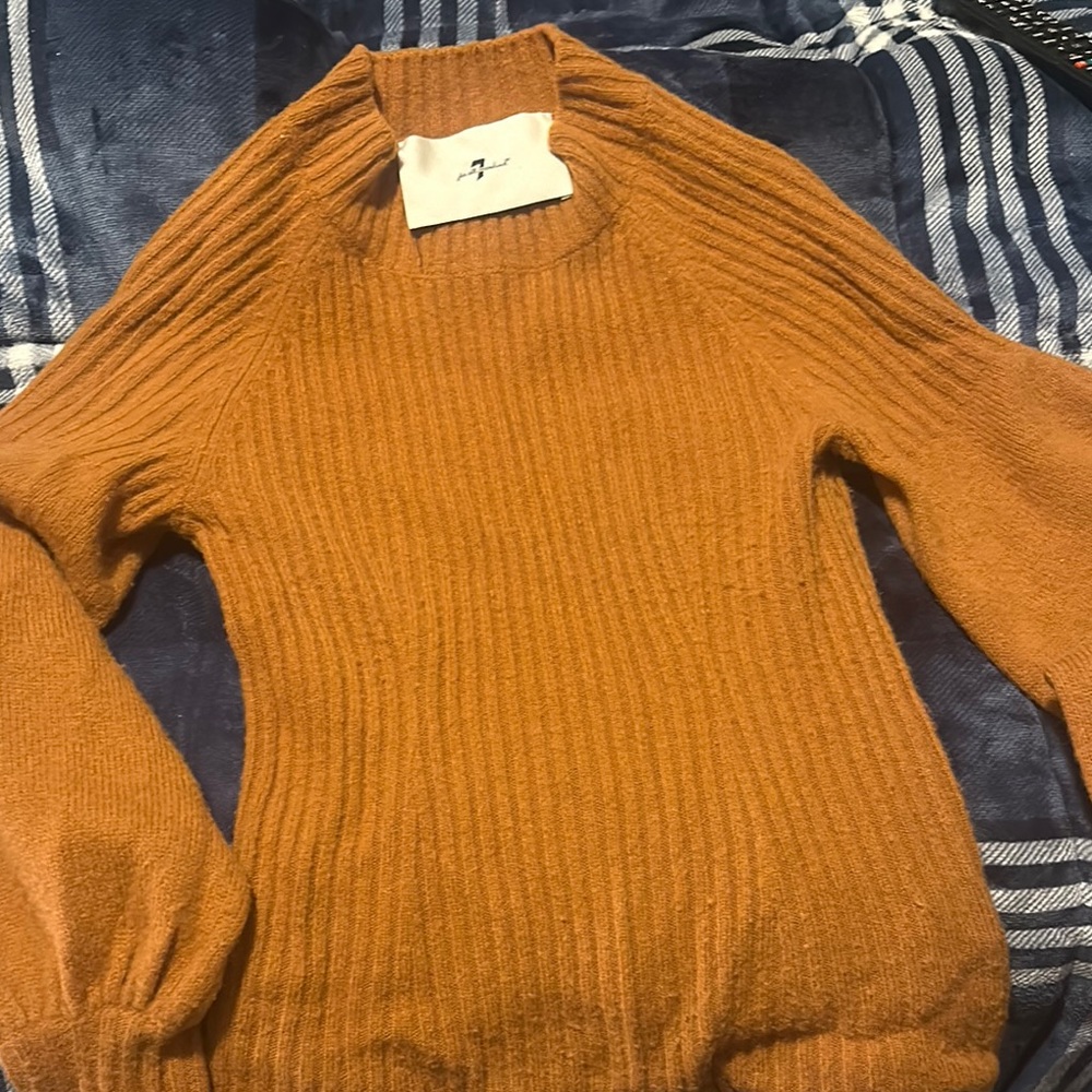 7 For All Mankind Rusty Color Cashmere Sweater